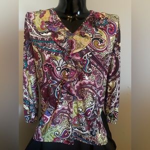 Chico’s Paisley 3/4 sleeve Top